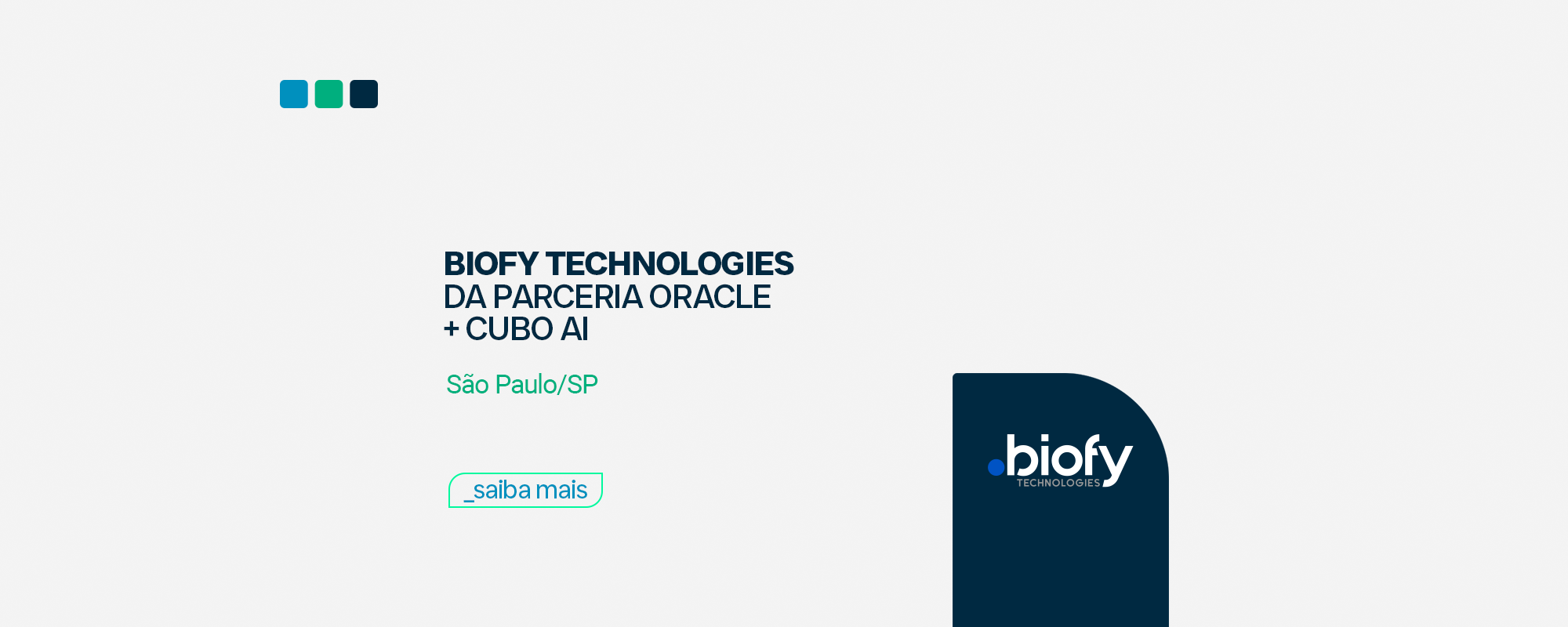 Biofy no Lançamento da Parceria Oracle + Cubo AI